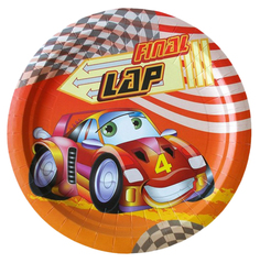 Тарелки бумажные гонки 23 см 6 шт. vitto