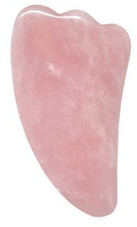 Скребок гуаша лапка из розового кварца, массажер для лица myaocosmetics
