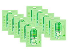 Тканевые маски для лица Jigott Real Ampoule Mask с экстрактом огурца 10 шт 290 мл