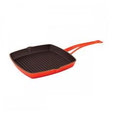 Сковорода-гриль с чугунной ручкой LAVA LV K GT 2626 K0 O 26 см, 1,51 л, 26 см, оранжевая