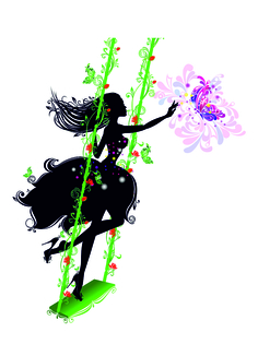 Наклейки для интерьера Woozzee Крылатые качели