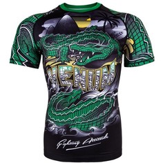 Рашгард Venum Crocodile Black/Green S/S S