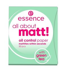 Матирующие салфетки essence - all about matt! oil control paper, 50 шт.