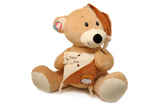Мягкая игрушка Magic Bear Toys LEO1142980 Медведь бежевый с подушкой, коричневый 80 см