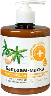 Бальзам-маска Укрепляющая Домашний доктор "Яичные желтки и золотой ус", 500 мл