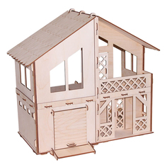 Кукольный домик серия Я дизайнер Дачный домик с гаражом, конструктор PAREMO PD218-07