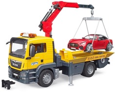 Самосвал Mercedes-Benz, с мини-погрузчиком Bruder