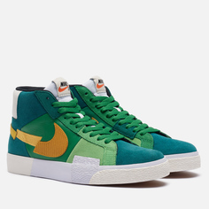 Кроссовки женские Nike SB Zoom Blazer Mid Premium Mosaic зеленые 44 EU