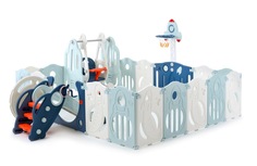 Манеж UNIXline SUPREME Space 200x240 Blue с качелями