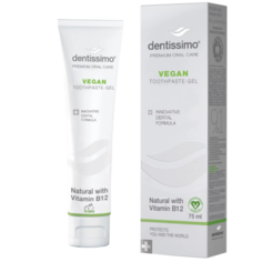 Зубная паста Dentissimo Vegan with vitamin B12, веган с витамином В12 75мл
