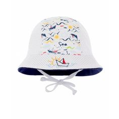 Панама детская Чудо-кроха цв.белый, синий ,р.44