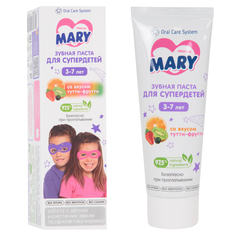 Зубная паста Mary для малышей со вкусом Тутти-Фрути, с 3 лет, 97 мл