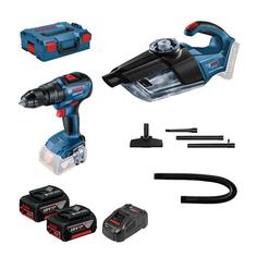 Шуруповерт аккумуляторный BOSCH GSB 18V-50 2х5.0 Ач + пылесос GAS 18V-1 (без АКБ и ЗУ)