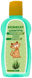Шампунь для кошек HOMEPET для усиления окраса шерсти, экстракт ламинарии, морской, 220 мл