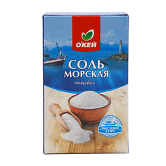 Соль морская Окей пищевая 500 г