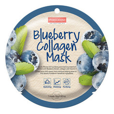Маска для лица Purederm, Blueberry Collagen, 18 г
