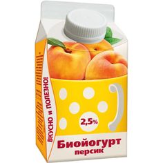 Биойогурт Любимая чашка персик 2,5% 450 г