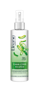 Lirene Тоник-спрей для лица из алоэ с гиал.кислотой для всех тип.кожи и чувств, 200 мл