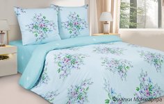 Комплект постельного белья Поэтика 1.5 спальное Фиалки Монмартра Ecotex