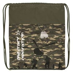 Мешок для обуви Silwerhof Камуфляж Мальчики, хаки