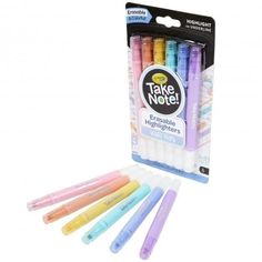 6 стираемых фломастеров пастельных цветов Take Note Crayola