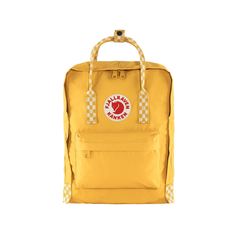 Рюкзак женский Fjallraven Kanken F23510 желтый/шахматы 16 л