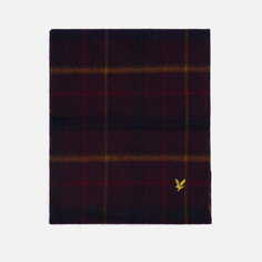 Шарф мужской Lyle&Scott Tartan Lambswool бордовый 173х32 см