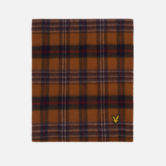 Шарф мужской Lyle&Scott Tartan Lambswool Scarf SV1300A-W119 коричневый 173х32 см