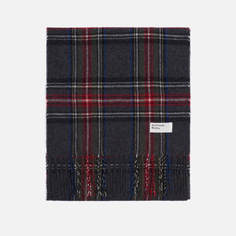 Шарф мужской UNIVERSAL WORKS Tartan Wool серый 164х31 см