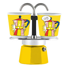 Гейзерная кофеварка Bialetti Мини Экспресс LICHTENSTEIN на 2 порции + 2 чашки