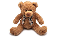 Мягкая игрушка Magic Bear Toys SAL5227 Мишка коричневый с бантом в клетку 40 см 53 см