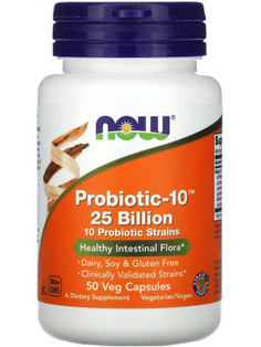 Пробиотик NOW Probiotic-10 капсулы 25 млрд 50 шт.