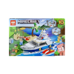 Конструктор Minecraft My World Катер 752 детали 3 в 1 No Brand