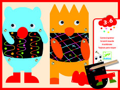 Набор для творчества Скретч-картинка Маленькие мон Djeco