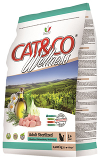 Сухой корм для кошек Wellness Cat&Co Adult Sterilized, курица, 0.4кг