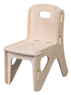 Детский стул ALPIKA-BRAND Eco materials Puzzle Blue, Natural