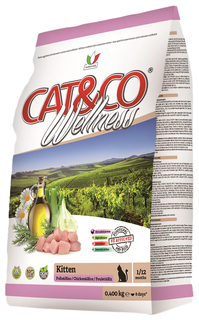 Сухой корм для кошек Wellness Cat&Co Kitten , курица, рис, 0.4кг