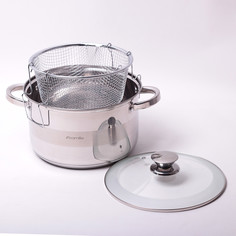 Набор посуды Kamille 3 предмета (кастрюля с крышкой 6.5л; вкладка дуршлаг для макарон)