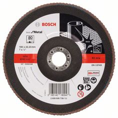 Круг лепестковый для УШМ (180 мм; К80) Bosch 2.608.606.739