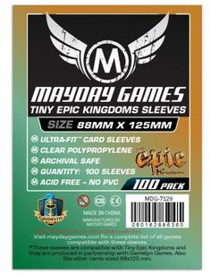 Протекторы для настольных игр Mayday Tiny Epic Kingdoms (88x125) 100 штук