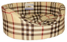 Лежак для животных Бобровый Дворик Шотландка светлая №3