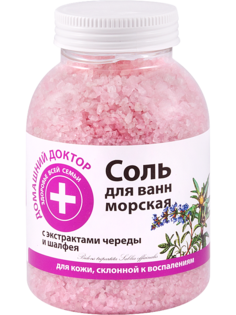 Соль для ванн Домашний Доктор с экстрактом череды и шалфея 1000 гр Domashniy Doktor