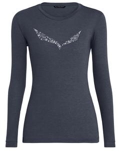 Лонгслив женский Salewa 00-0000027341 синий 38 EU