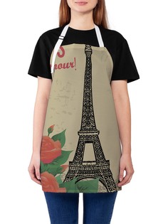Фартук женский JoyArty для готовки "Влюбленный Париж", универсальный размер