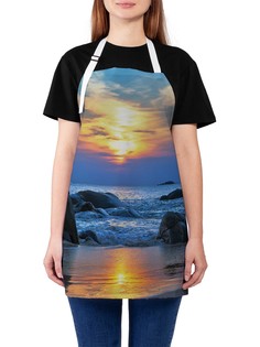 Фартук женский JoyArty для готовки "Солнечные блики на пляже", универсальный размер