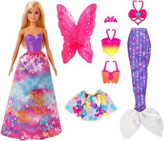 Набор игровой Barbie Дримтопия 3в1 кукла +аксессуары GJK40