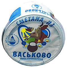 Сметана Из Васьково 15% бзмж стакан 180 г