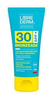 Крем LIBREDERM Bronzeada Sun Protection Face and Decollete Cream SPF 30, 50мл