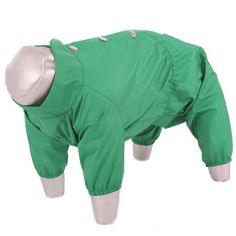 Дождевик для собак YORIKI Зеленое яблоко, мужской, зеленый, XL, длина спины 32 см
