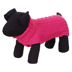 Свитер для собак Rukka Wooly Knitwear, унисекс, розовый, S, длина спины 30 см